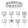 Y2K Romantic Heart Lock Bow Star Butterfly Chain Pendant Italian Charm Links Fit 9mm Stainless Steel Bracelet DIY Making Gift