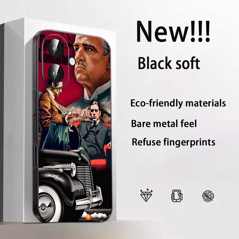 The godfather Classic movie posters Phone Case For iPhone 17 16 e 15 14 13 12 Plus Mini Pro Max Soft black Shockproof Cover