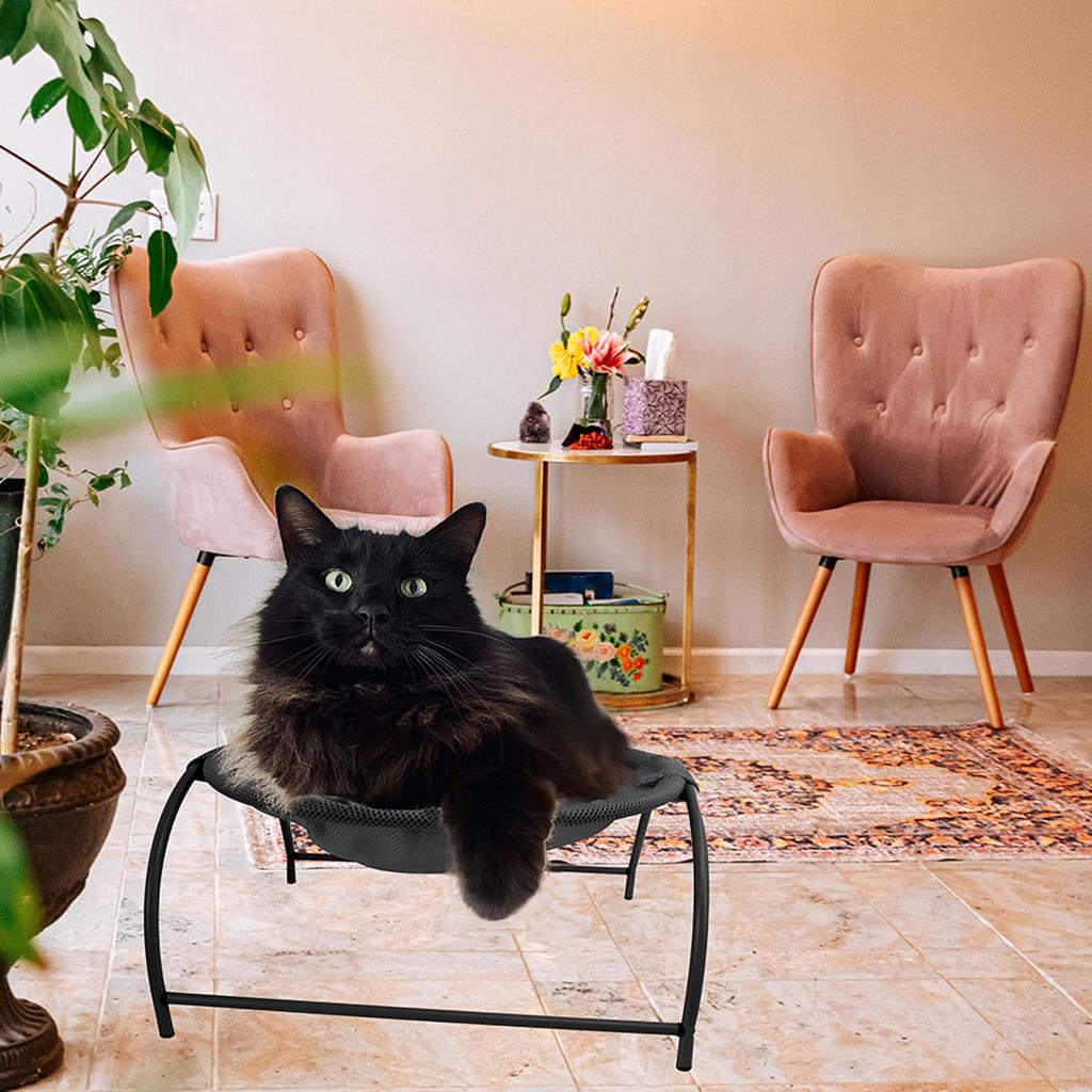 Elevated Cat Hammock Bed Comfortable Breathable Removable Raised Standing Pet Sleeping Bed for Home