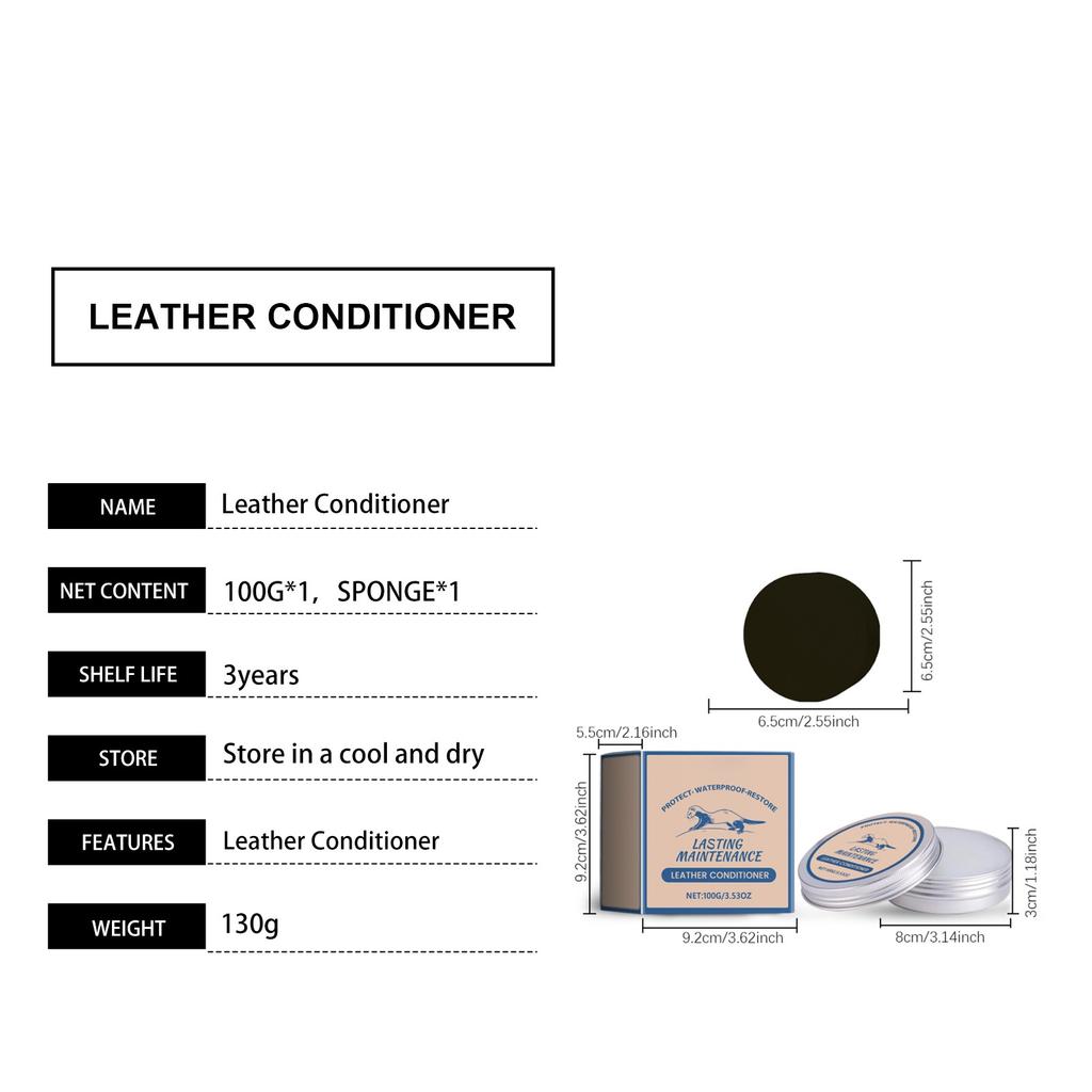 Leather Cleaning And Care Cream Deeply Nourishes And Repairs Scratches Suitable For Leather Bags, Furniture, Car Seats And High-end Maintenance