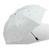 Guarda-chuva Automático Hongye de Três Dobras para Sol e Chuva com Padrão de Ginkgo