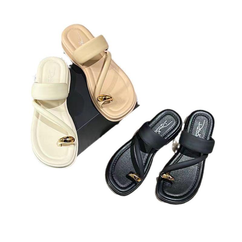 Women's slippers summer cover toe cool slippers season wear new versatile small thick bottom sandals