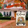 Autumn Celebration Courtyard Decoration Printed Linen Flag