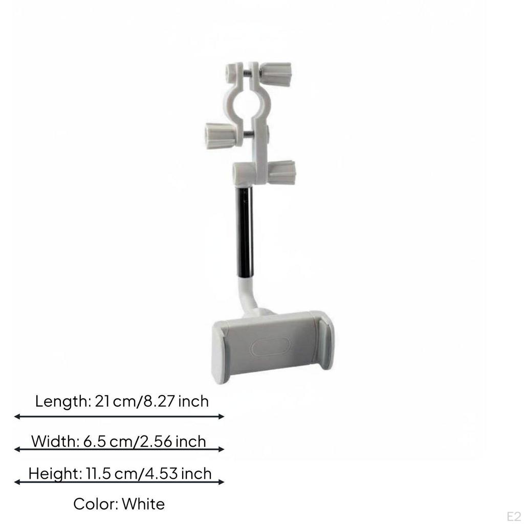 RearFacing Mirror Phone Holder Hands Mount Adjustable Black