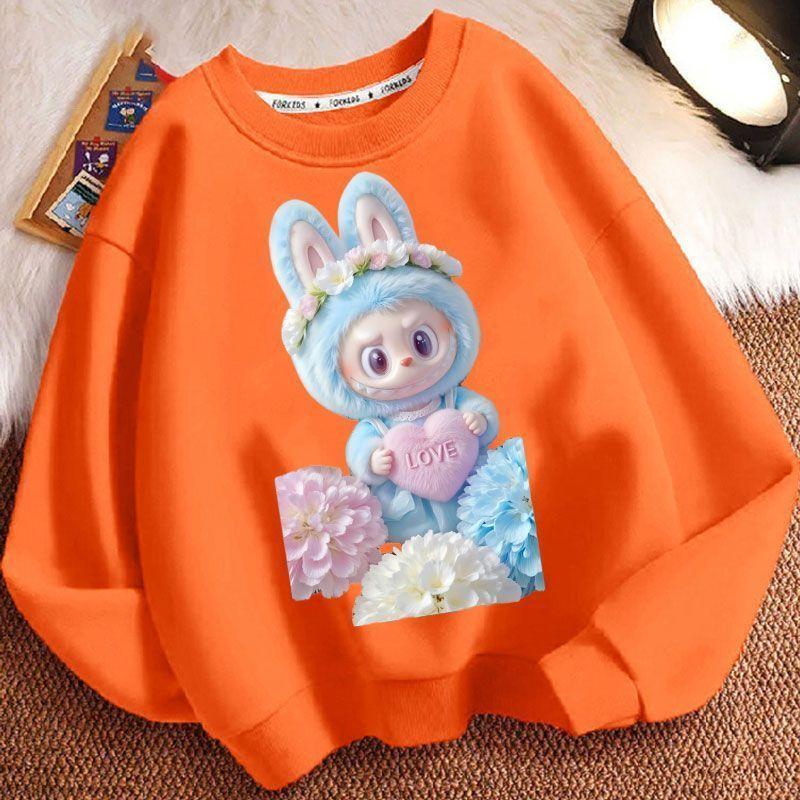 Children's Fashion Round-neck Hoodies, Long-sleeved Loose Hoodies for Boys and Girls In Spring and Autumn
