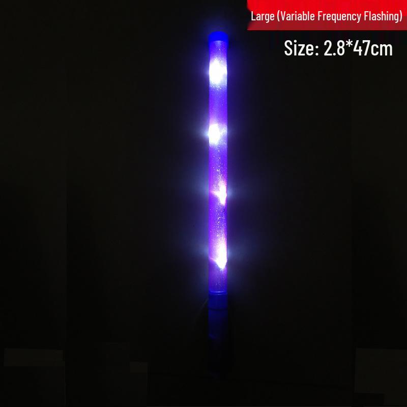 LED Colorful Flashing Glow Sticks - Silver Light-Up Concert Support Props