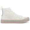 Kappa Trendy Comfortable Non-Slip Wear-Resistant Lightweight Breathable High-Top Canvas Shoes Women sneaker White Pink K0C25VS14-012