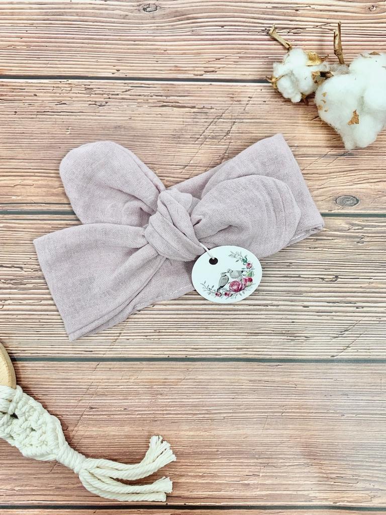 Muslin headband (powder pink)