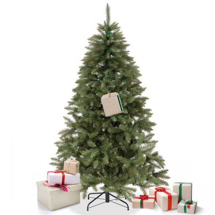 Sapin de Noël artificiel - SPRINGOS - Épicéa du Caucase - 200 cm - PVC écologique - Montage facile