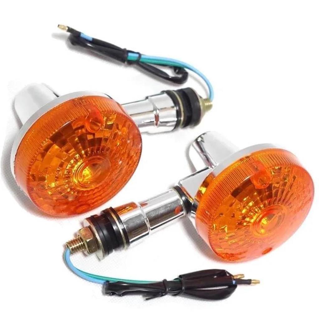 Turn Signal Lights Fit Suzuki GN125 GN250 HJ125-8 Motorcycle Front Rear Turn Signals 2