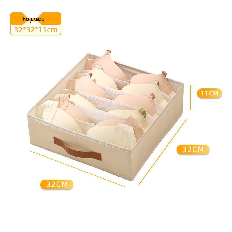 Large Capacity Foldable Underwear & Socks Storage Box with Compartments