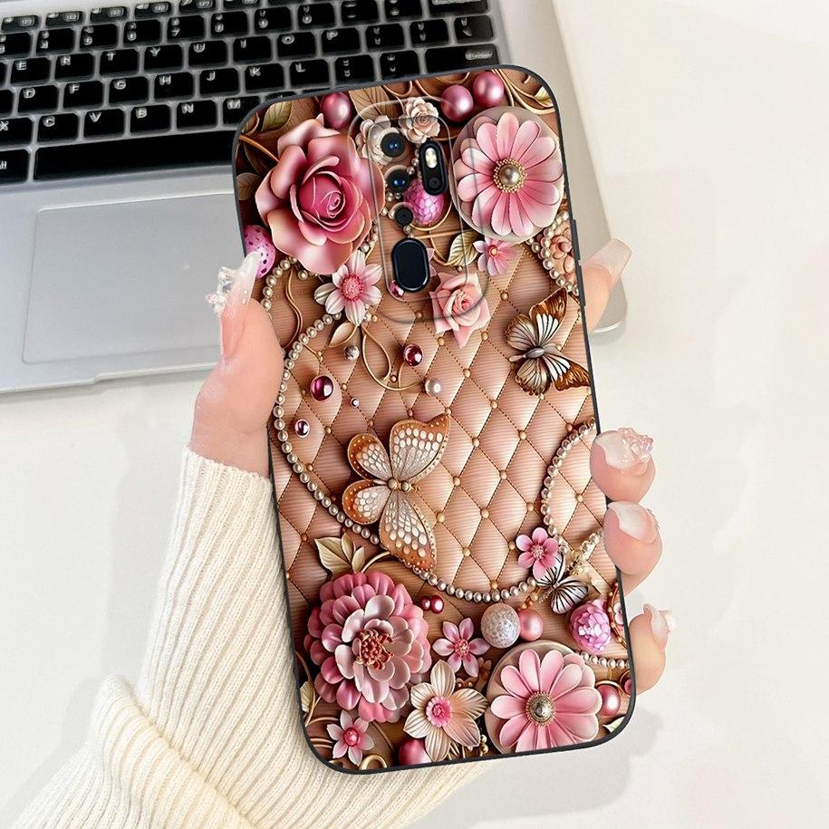 Case For OPPO A9 2020 Cover A5 2020 Coque CPH1937 CPH1959 Capa Fashion Flower Painted Shockproof Bumper For OPPO A11 A11X Fundas