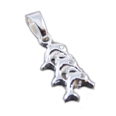 [G1604] - Silver Pendant 'Dolphin Parade'