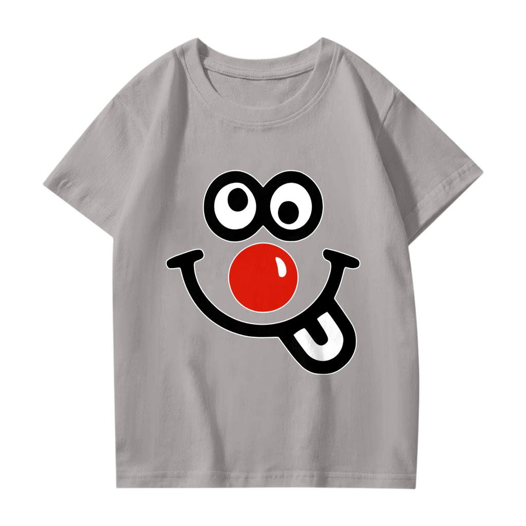 Modische Rundhals-Kurzarm-Arbeitskleidung bedruckte Oberteile für Kinder-Sommeroberteile