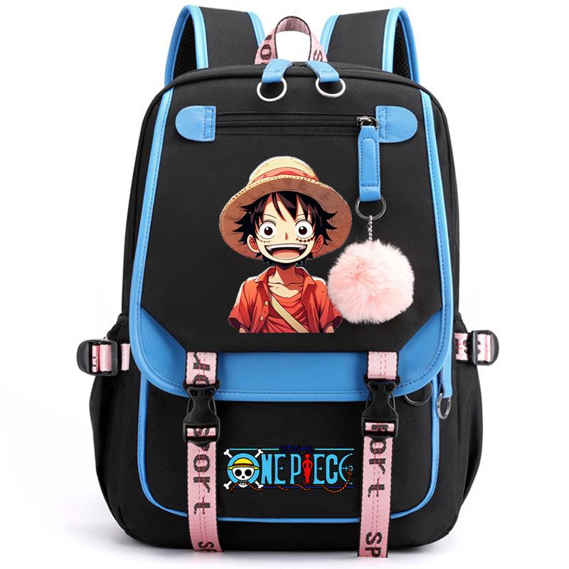 Anime One Piece High Quality Female Backpack Waterproof Knapsack with Ligh Tweight Book Bag for Kid Gifts Men Women Travel Bag Leisure Bag Rucksack
