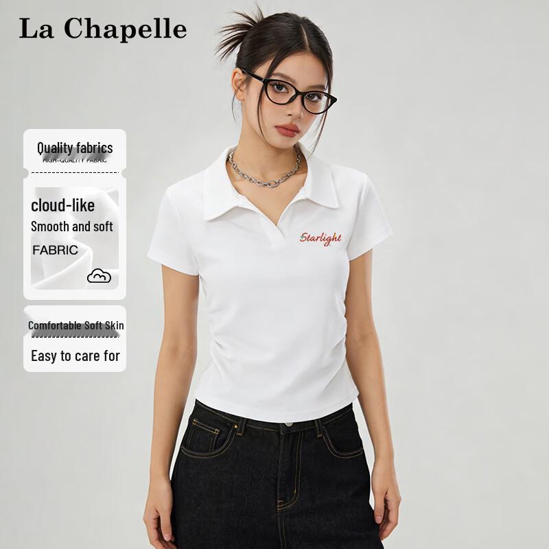 

La Chapelle Women s Retro Polo Short Sleeve T-Shirt 2XL