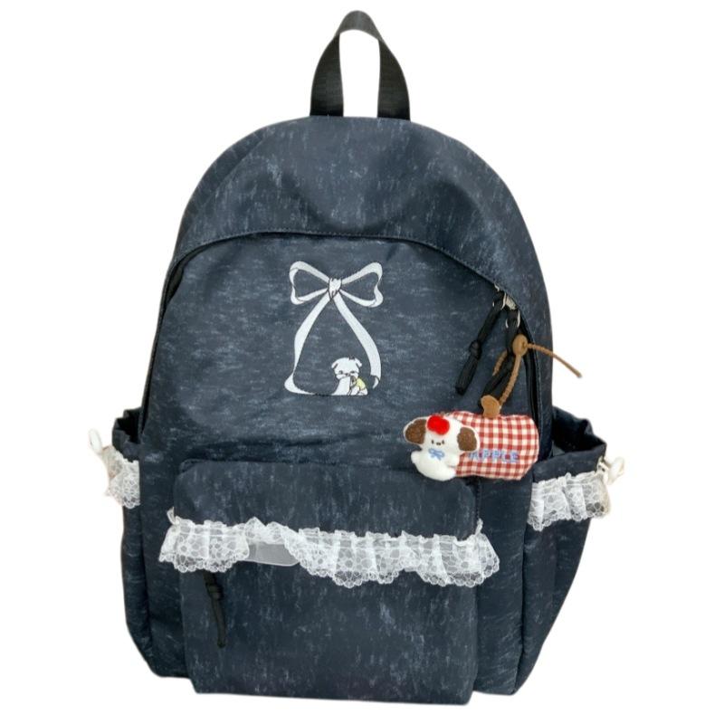 Schoolbag New Solid Color Backpack Casual Versatile Korean Version Simple Fashion Junior High School College Student Schoolbag Large Capacity Backpack