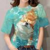 Women's Plus Size T-shirt 3D Printed Cute Animal TShirt for Women Funny Cat Dog Pattern Tees Summer T-Shirts  Short Sleeves Tops