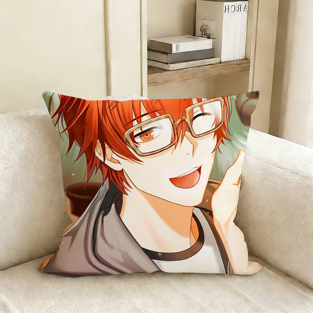 Anime MMystic MMessenger Game Various Sizes Square Pillow Case For Car Home Bedchamber Decor