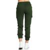 Women's Color Cargo Casual Elastic Waist String Side Pocket Trousers Long Pants