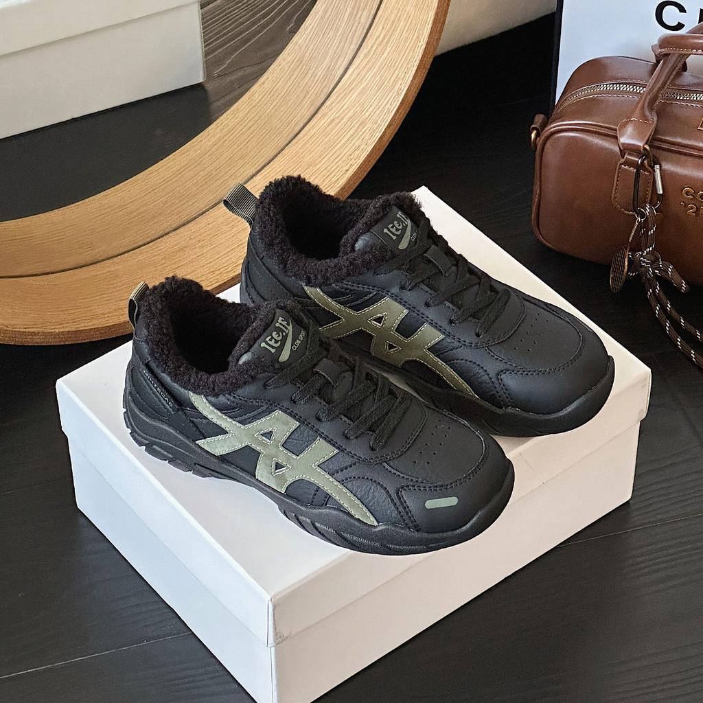 Platform-soled German training shoes women's spring new color matching retro lace-up inner height-increasing casual sports shoes Forrest Gump shoes