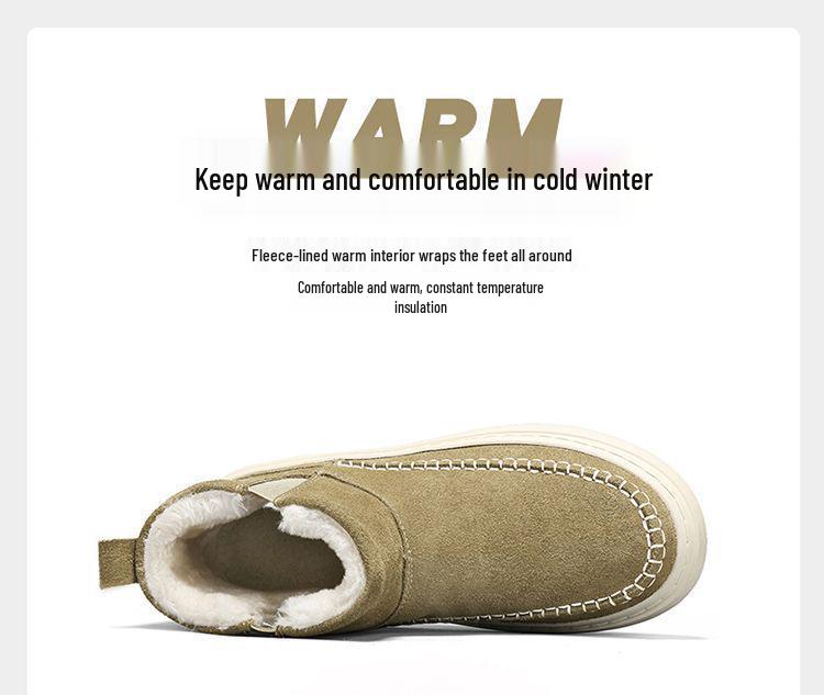 Severovýchodní pánské zimní plyšové sněhule: Silná podrážka, Teplé, Protiskluzové, Odolné proti chladu