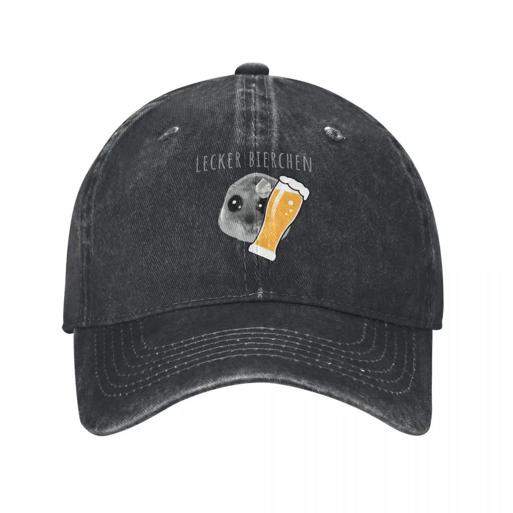 Sad Hamster Beer Graphic denim Hat Outdoor Adventures Mens Hats Mens Baseball Cap