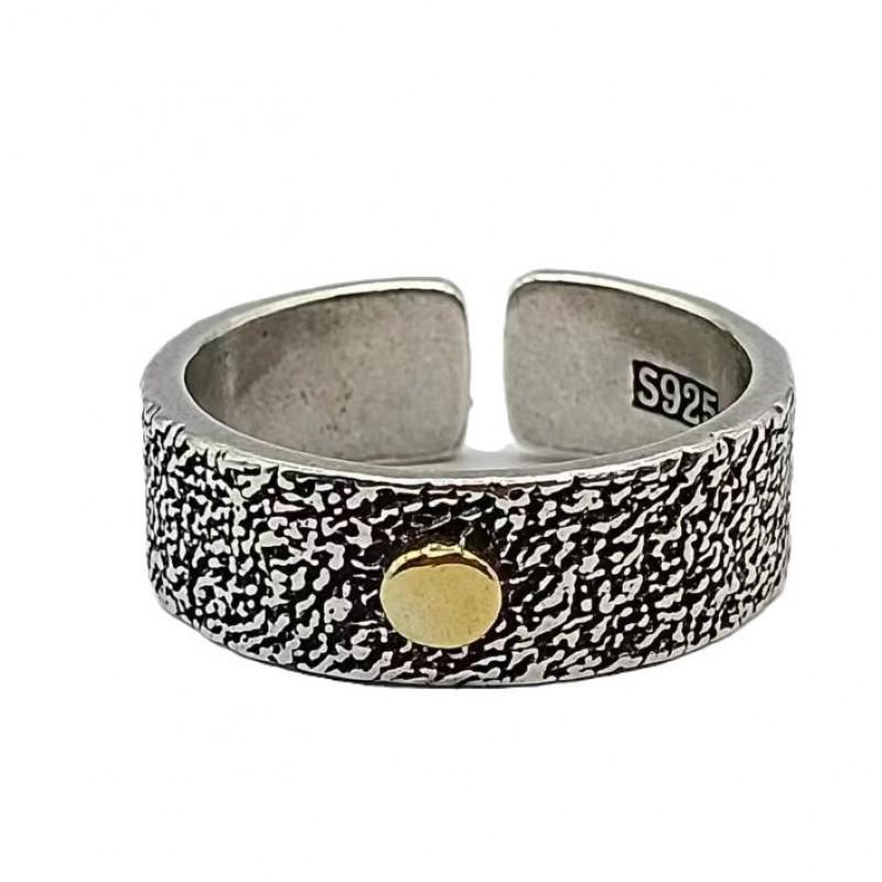 Handmade Vintage Sun Moon Couple Ring Set Adjustable Open Band Men Women Geometric Retro Jewelry
