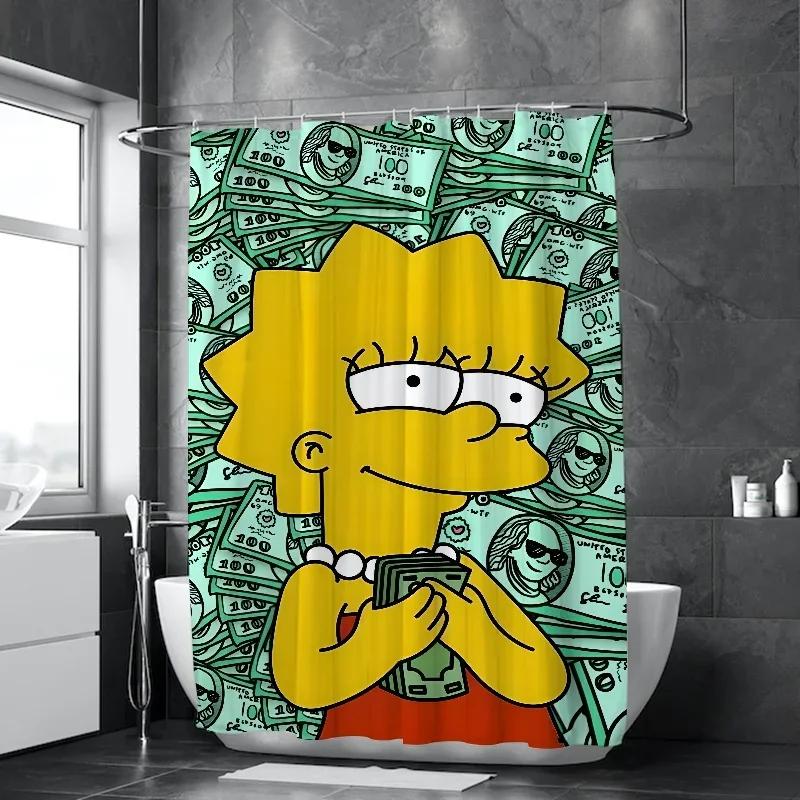 PO01 Shower Curtains for Bathroom Accessories Simpsones Waterproof Shower Curtain Bath Bedrooms the Home Fabric Shade Opaque Pr