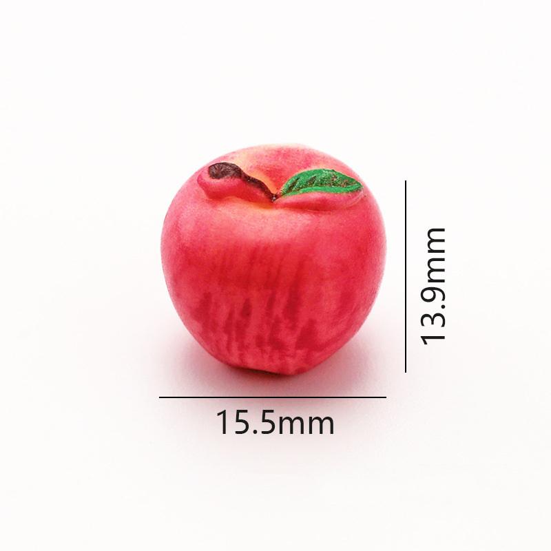 New 5/10Pcs Art Supplies Cute Simulation 3D Fruit Resin Loose Beads Handmade DIY Mobile Phone Chain Bracelet Necklace Accessor