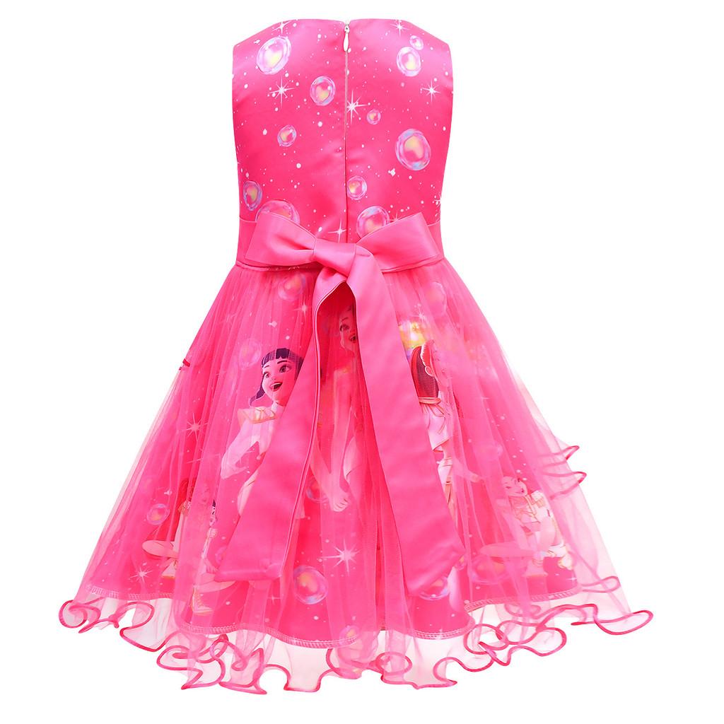 82994 Kid Girls Kpop Demon Hunters Rumi Zoey Mira Mesh Dress