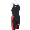 Mizuno 6 CR Half FINA Black X Size for Competitive Women's GX-SONIC Suit, Approved, Red, L, N2MGA702, 96mm, Racing.