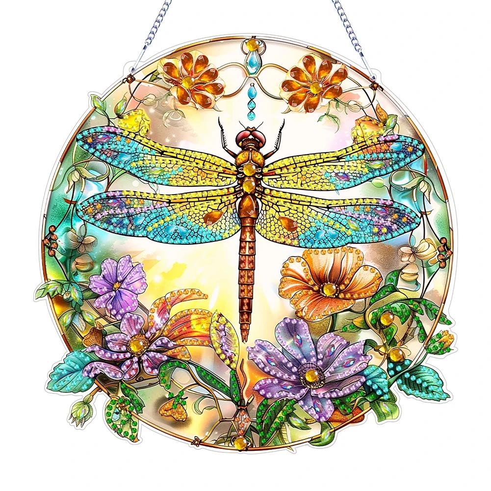 PET Double Sided Special Shaped Cute Animal Rhinestone Diamond Art Window Pendants Diamond Painting Hanging Ornament for Adults