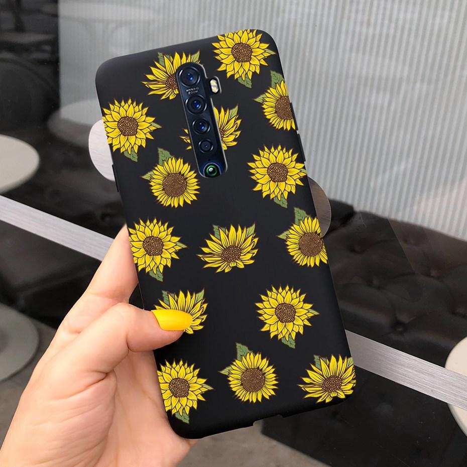 Cute Printed Phone Case For OPPO Reno2 Case Liquid Silicone Soft TPU Back Cover For Oppo Reno2 F / Z Reno 2 2F 2Z Cases Bumper