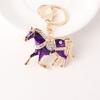 Alloy Horse Shaped Keychain for Vehicles and Bags Multifunctional Design Small Size Ornament Convenience Gift