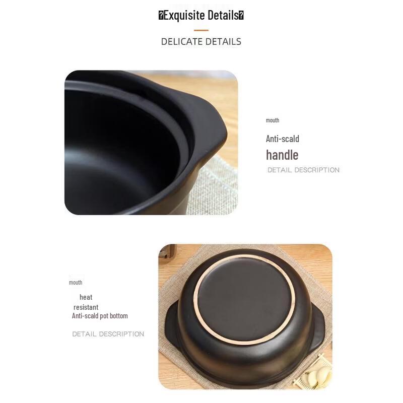 HANDUNYOU 1.4L Ceramic Stew Pot