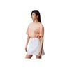 Calvin Klein Solid Loose Fit Round Neck Short Sleeve T-Shirt Women Tops Light-Orange J223330-TNB