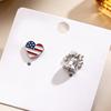 USA 250th Anniversary Jewelry for Women American Flag Necklace And Patriotic Earrings Set 1776-2026 Collectible Gift for Men Women