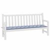 VidaXL Garden Bench Cushion, Non-Slip Chair Pad, Terrace Patio Living Room Decoration, Blue Stripes 361201