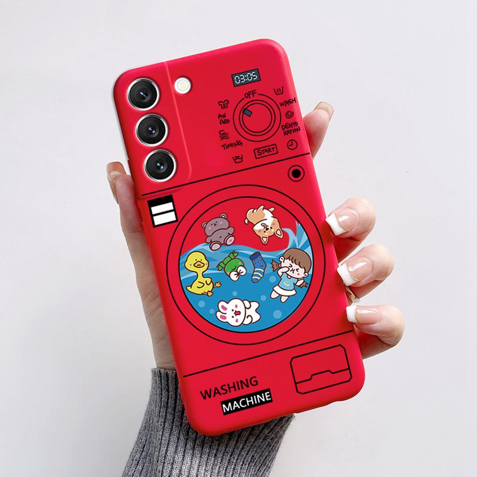 For Samsung Galaxy S22 S 22 Plus S22 Ultra S22+ Case Soft Slim Cute Bear Cartoon Frog Candy Painted Back Cover Funda Bumper Bags