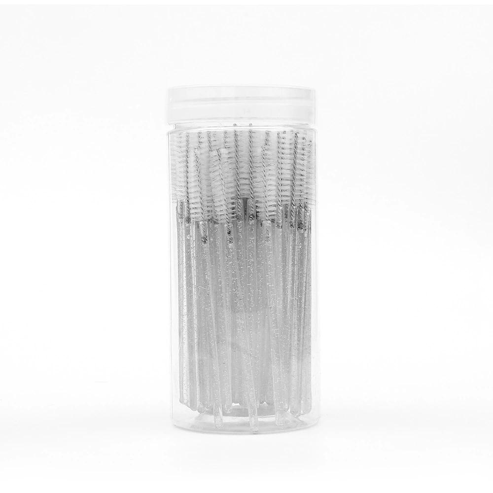 50 Pièces Brosses Jetables pour Extensions de Cils Sourcils Cils Goupillons Baguettes de Mascara Avec Étui de Rangement Outils de Maquillage de Beauté