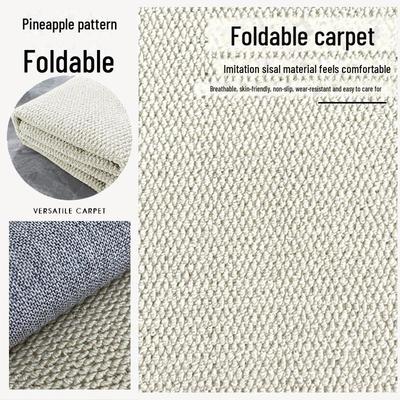 Waschbare, rutschfeste, faltbare Tatami-Bodenmatte aus Sisal – pflegeleicht für Schlafzimmer, Nachttisch, Erkerfenster, Wohnzimmerteppich