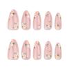 Simple Ins Style Wearable Almond False Nails - Spring/Summer Art Tips