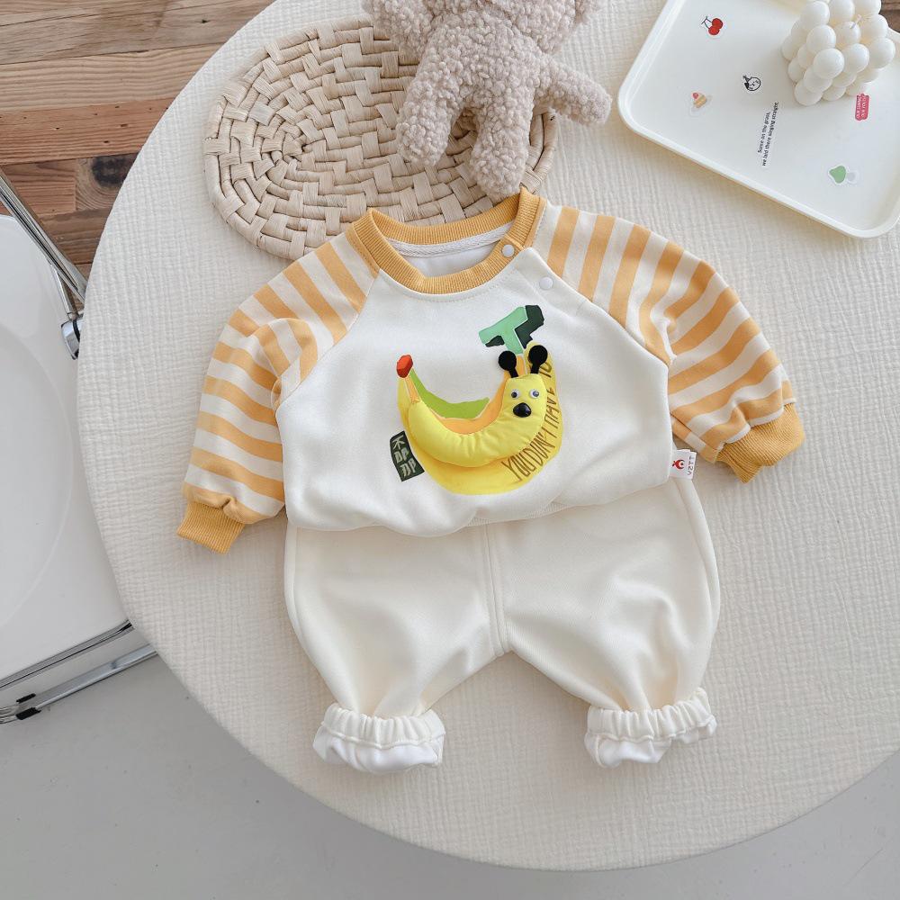 

Детский мультяшный комплект толстовки и спортивных штанов на весну 2025 года для мальчиков и девочек 73 cm