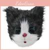 Plush Cat Face Mask Animal Costume Accessory For Costumes And Halloween