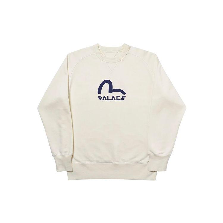 Palace X Evisu Reversible Crewneck Sweatshirt Unisex Tops White PAL-SS20-011