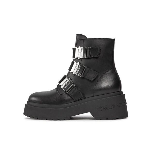 Ankle Boots Tommy Jeans Tjw Chunky Boot Hardware EN0EN02443, Black