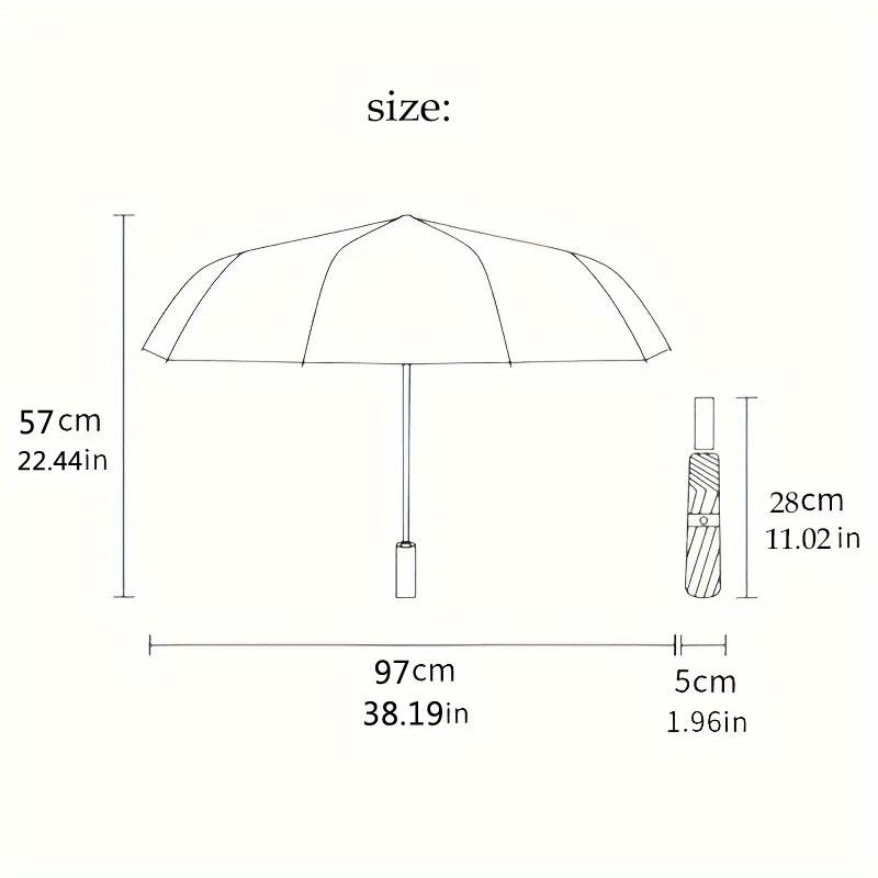 Music Notes & Piano Keys Umbrella - Automatic Open/Close, Shielding, Sturdy 8-Rib Frame, Elegant Black & Golden Musical design