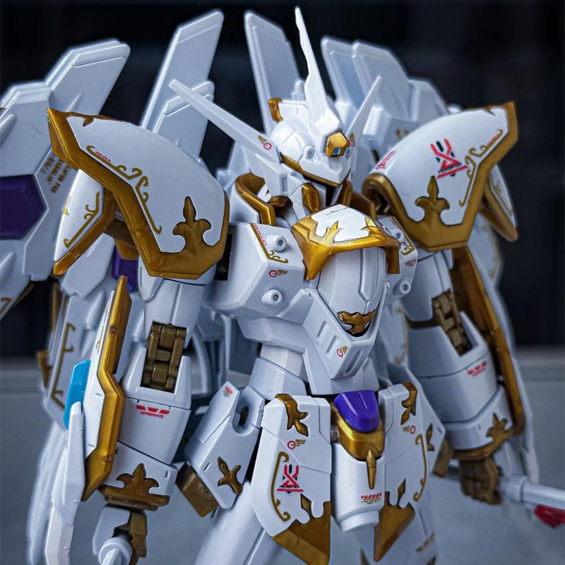 

Hg Seed Freedom Black Knight Squad With Light Wings Water Sticker Action Figures Assembled Model Kit Collectible Toys Gift 1/144 Poseable Articulated