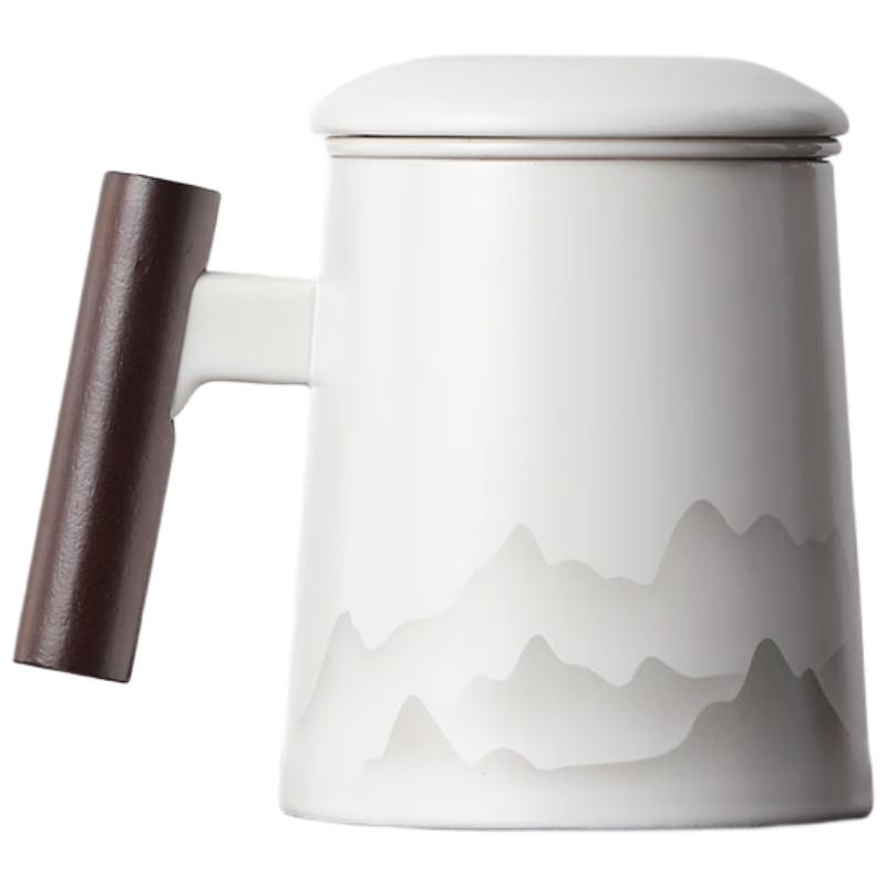 

Шанъяньфан Бараний жир Нефритовый фарфор Чайник-инфузор Офисная чашка